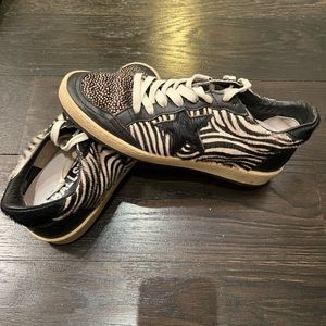 Womens Golden Goose Limted Edition B/W Zebra Ballstar Sneakers SZ 37